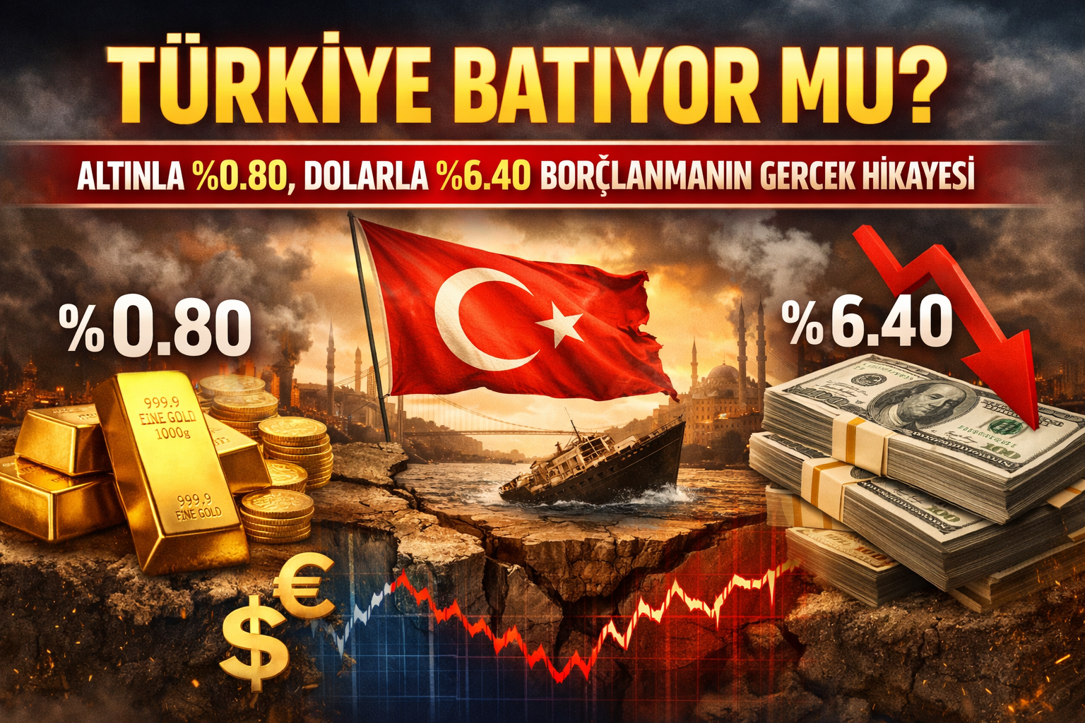 Türkiye Batıyor mu? Altınla %0.80, Dolarla %6.40 Borçlanmanın Gerçek Hikayesi
