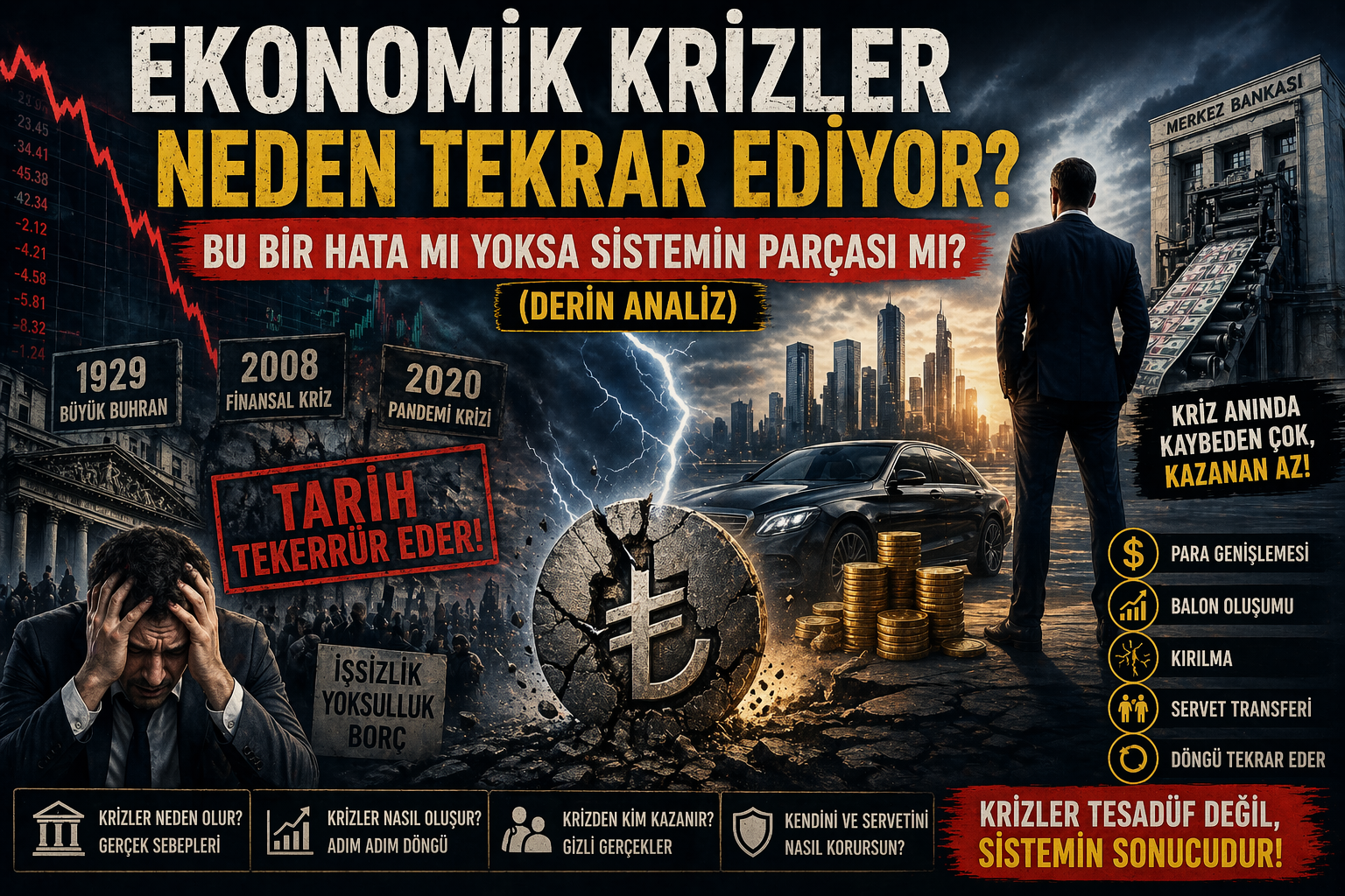 Ekonomik Krizler Neden Tekrar Ediyor Bu Bir Hata mı Yoksa Sistemin Parçası mı (Derin Analiz)