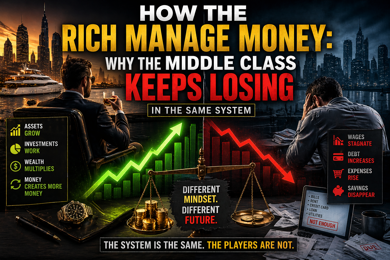 How the Rich Manage Money: Why the Middle Class Keeps Losing in the Same System (Deep Global Analysis)