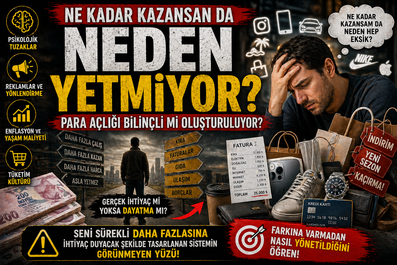 Ne Kadar Kazansan da Neden Yetmiyor? Hiç Bitmeyen Para Açlığı Nasıl Oluşturuluyor (Derin Analiz)