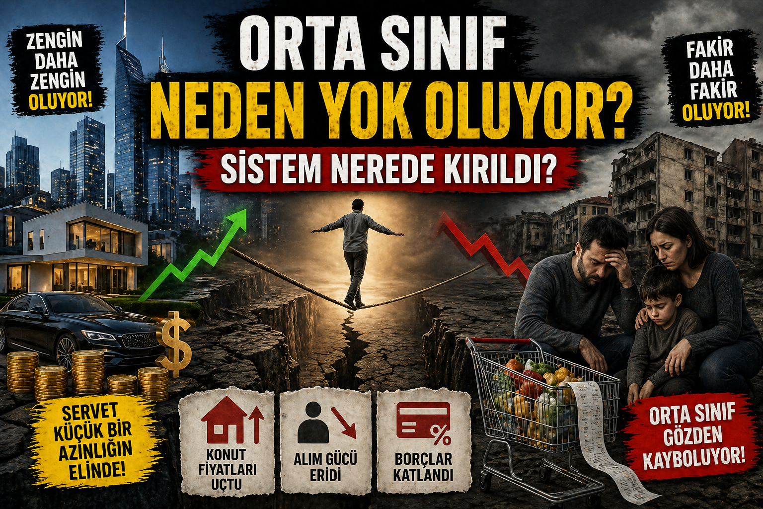 Orta Sınıf Neden Yok Oluyor? Sistem Nerede Kırıldı ve Kim Kazanıyor? (Derin Ekonomik Analiz)