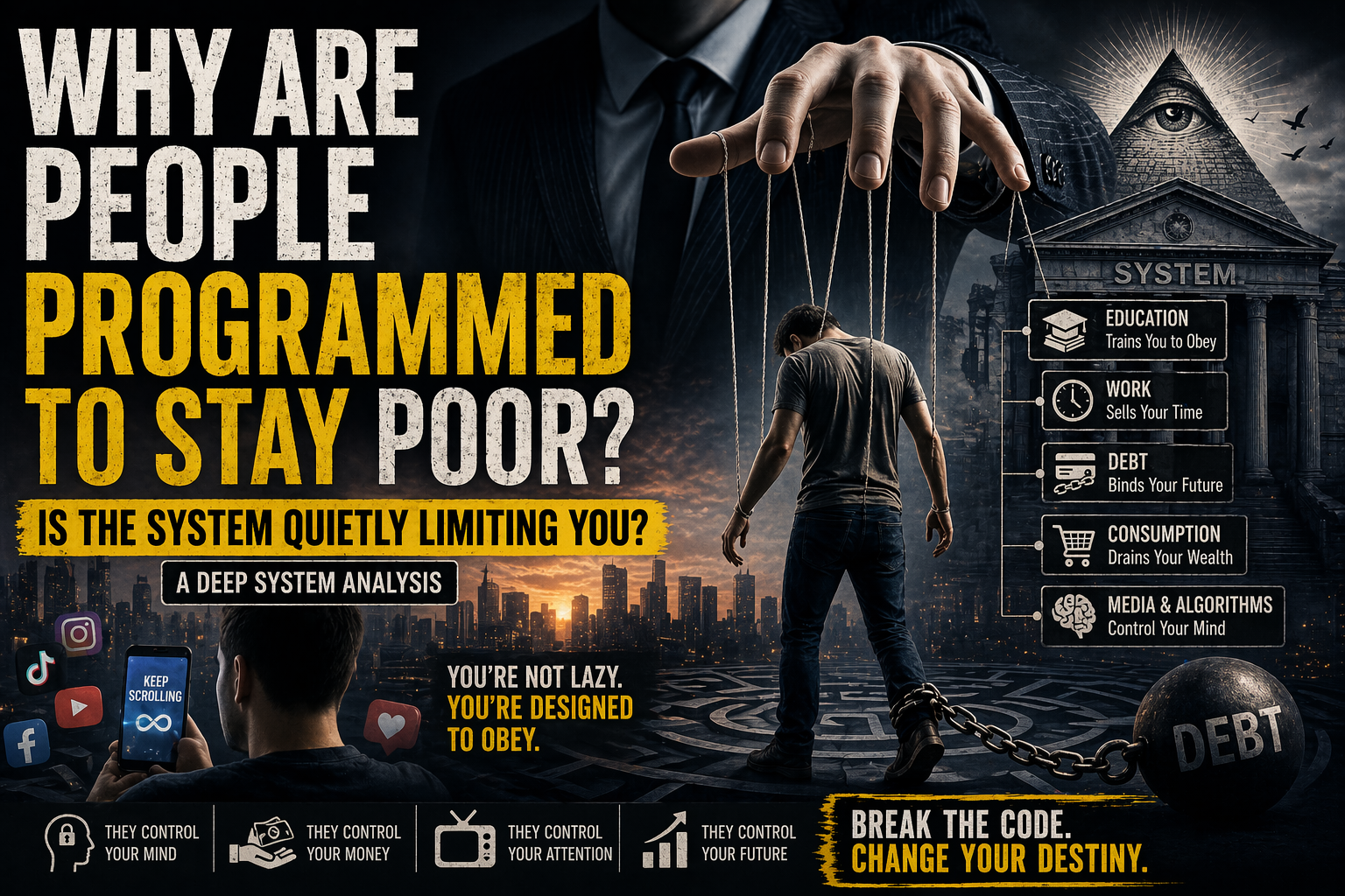 Why Are People Programmed to Stay Poor? Is the System Quietly Limiting You? (Deep System Analysis)