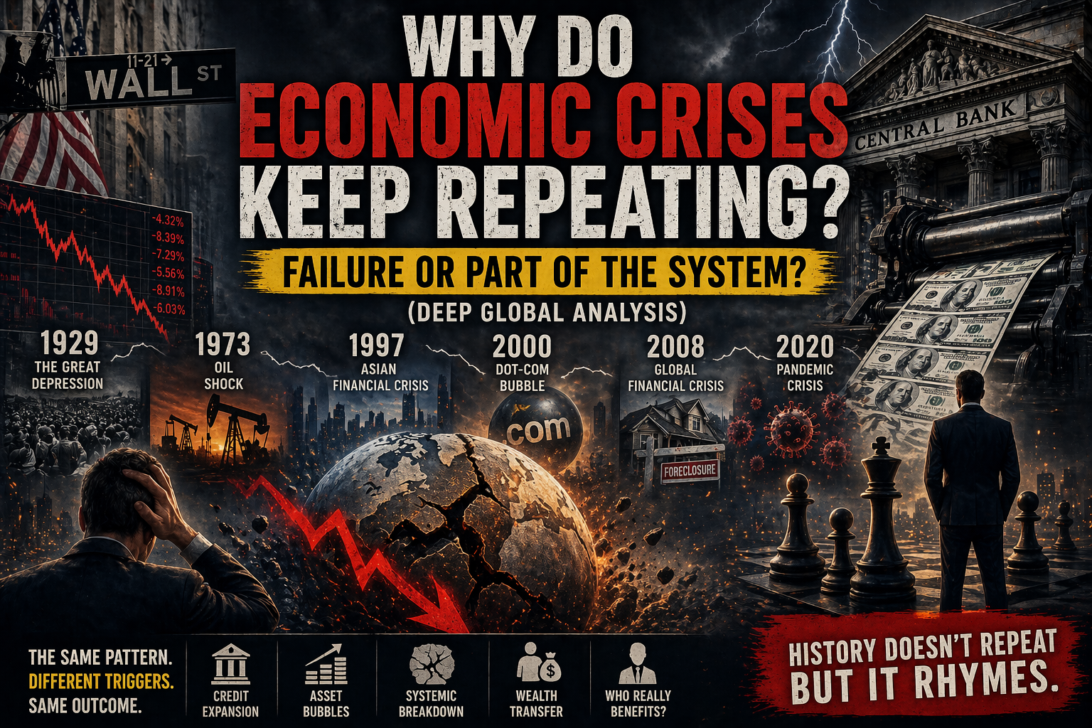Why Do Economic Crises Keep Repeating? Is This a Failure or Part of the System? (Deep Global Analysis)