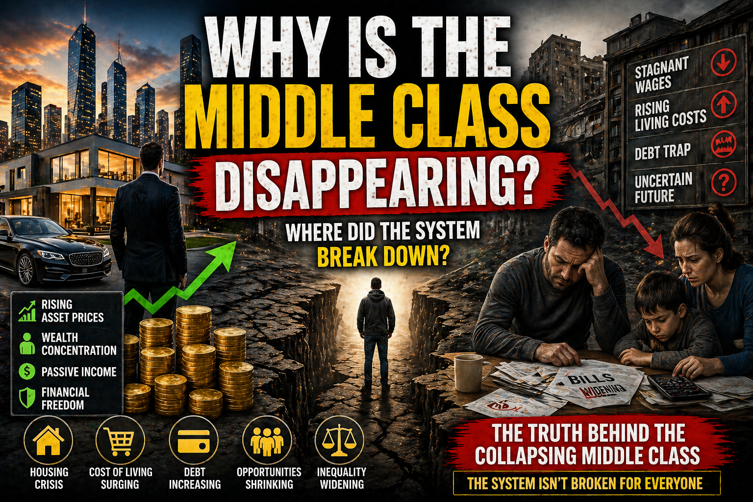 Why Is the Middle Class Disappearing? Where Did the System Break—and Who Is Actually Winning? (Deep Economic Analysis)