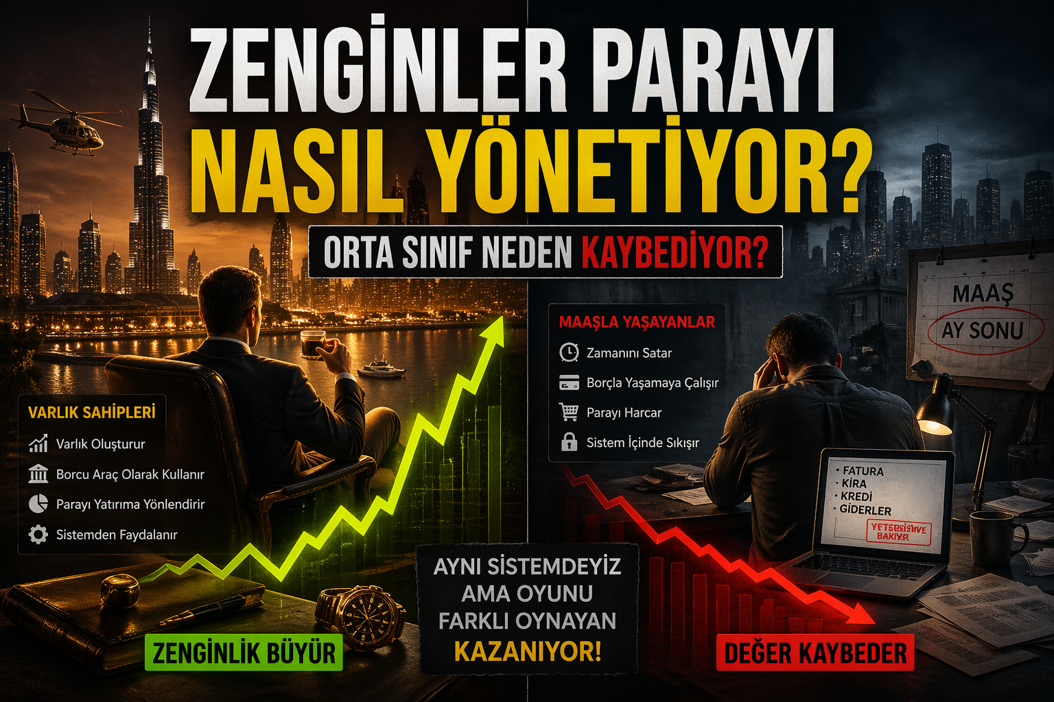 Zenginler Parayı Nasıl Yönetiyor? Orta Sınıf Neden Aynı Sistemde Kaybediyor? (Derin Sistem Analizi)