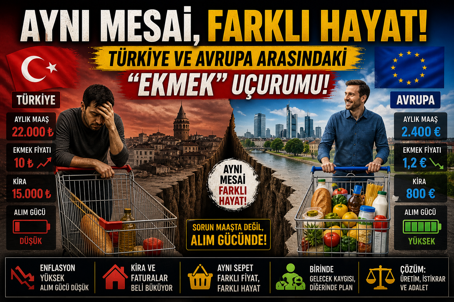 Aynı Mesai, Farklı Hayat: Türkiye ve Avrupa Arasındaki “Ekmek” Uçurumu