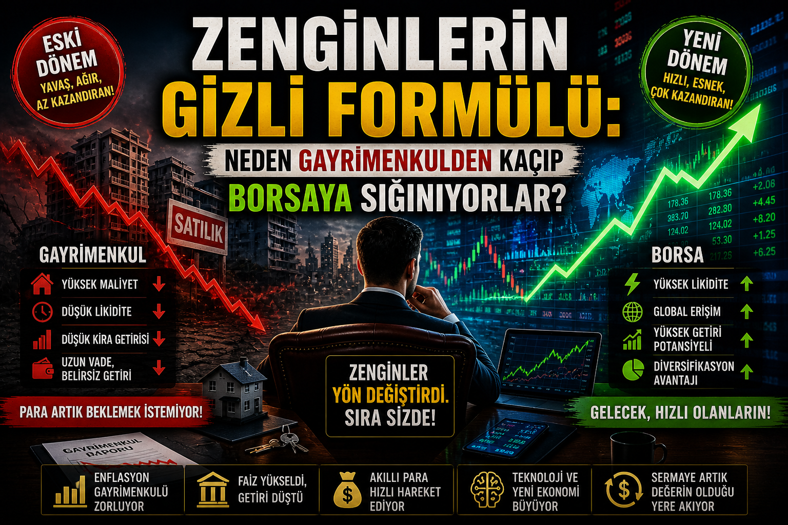 Zenginlerin Gizli Formülü: Neden Gayrimenkulden Kaçıp Borsaya Sığınıyorlar?