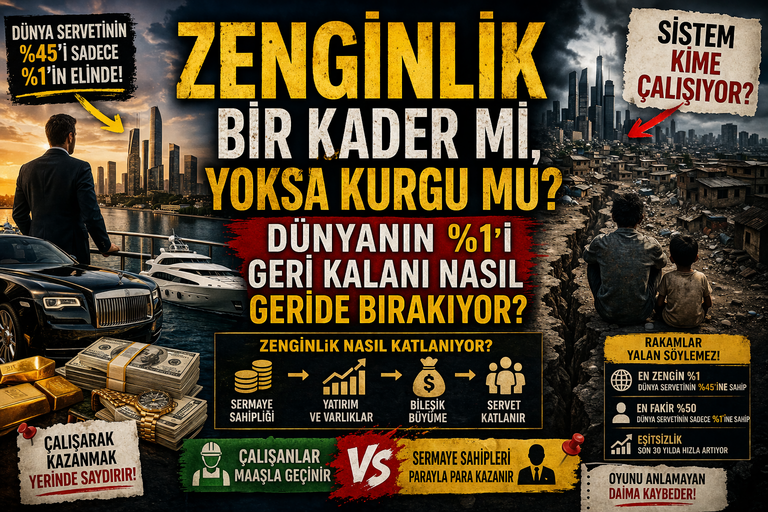 Zenginlik Bir Kader mi, Yoksa Kurgu mu? Dünyanın %1’i Geri Kalanı Nasıl Geride Bırakıyor?