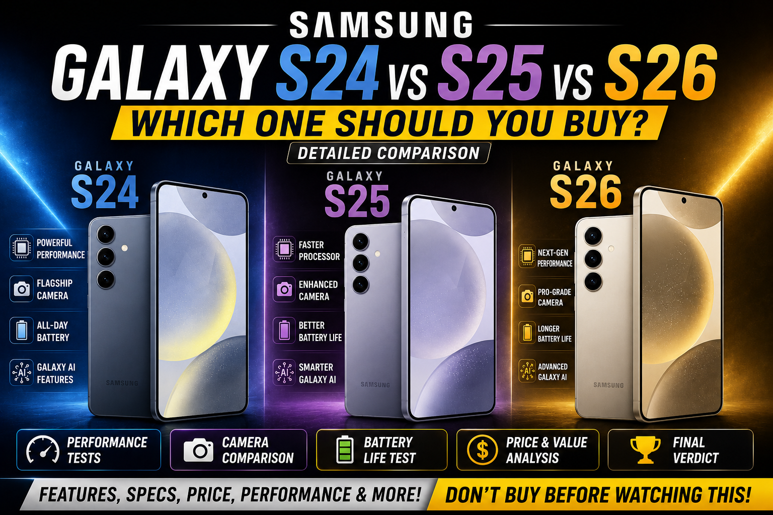 Samsung Galaxy S24, S25, or S26? Will You Regret Buying the Older Model? The Ultimate Comparison