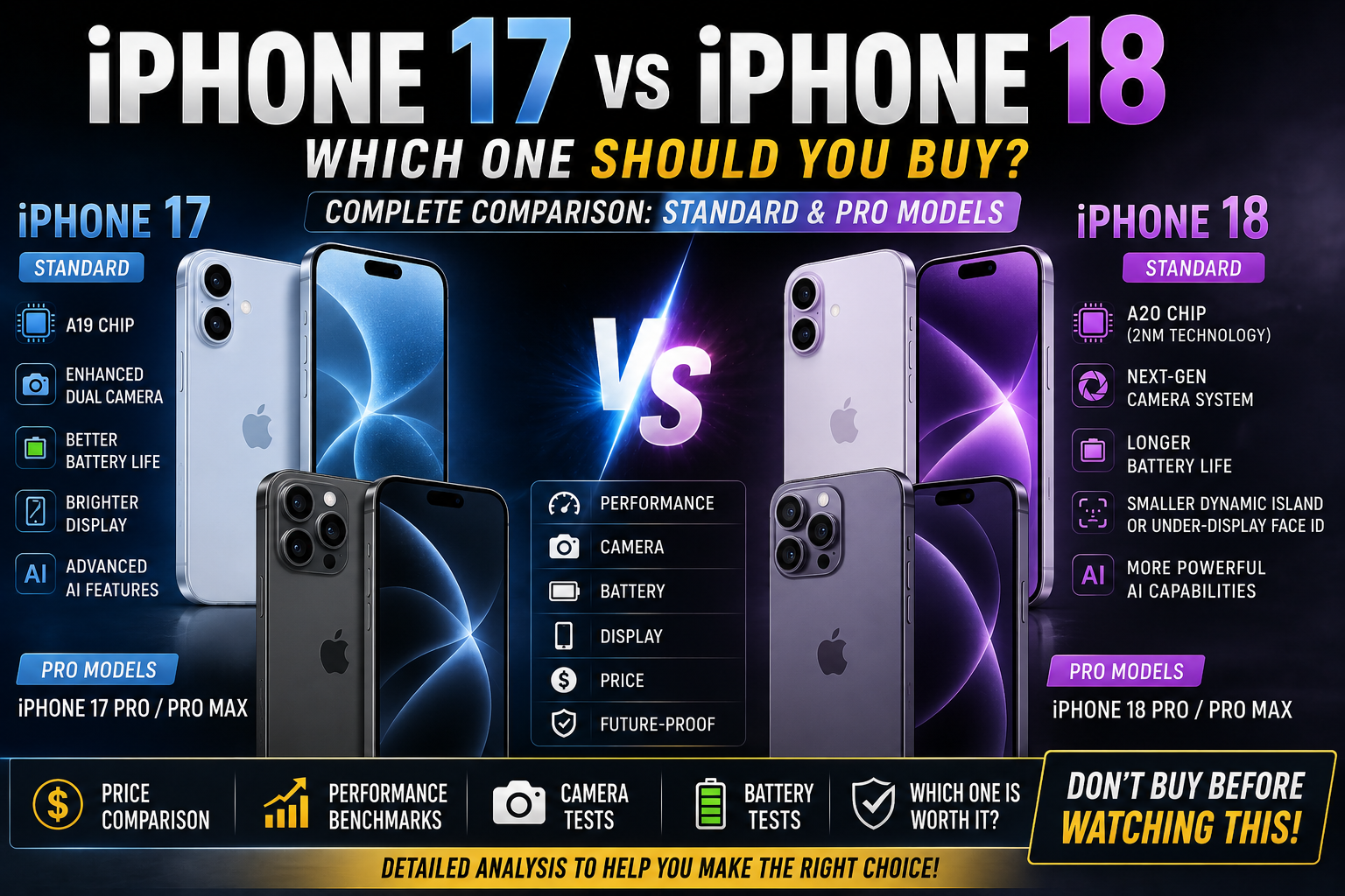 iPhone 17 or iPhone 18? The Ultimate Comparison from Standard Models to the Pro Series